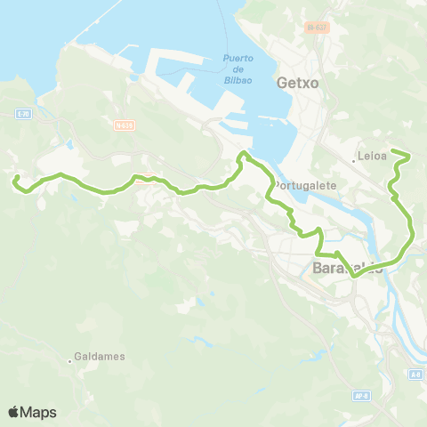 Bizkaibus Muskiz-Upv / Ehu map