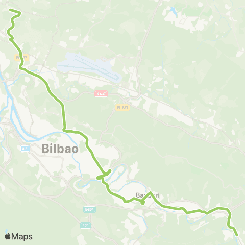 Bizkaibus Galdakao - Upv / Ehu map