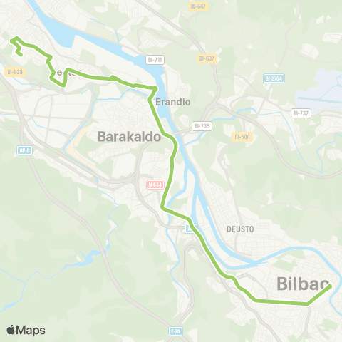 Bizkaibus Bilbao-Sestao-Errepelega / Repelega map
