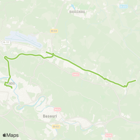Bizkaibus Bilbao - Larrabetzu (Artxandako Tunelak / Tuneles Artxanda) map