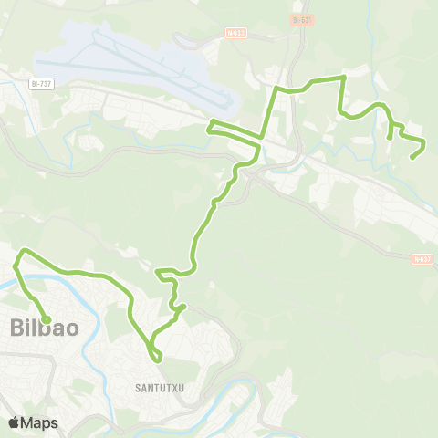Bizkaibus Bilbao - Derio - Teknologia Parkea / Parque Tecnológico map