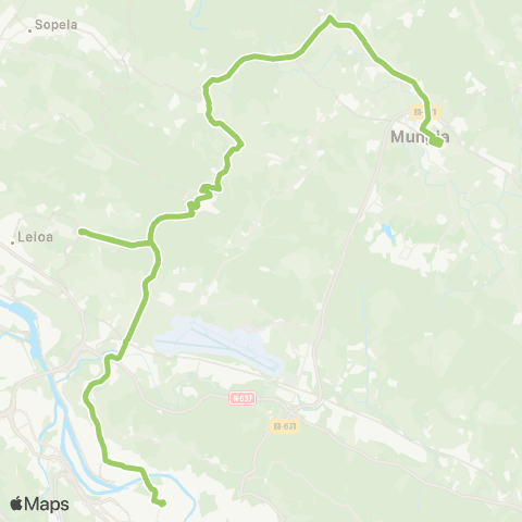 Bizkaibus Bilbao - Laukiz - Mungia map