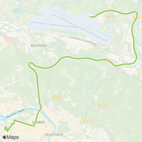 Bizkaibus Bilbao - Aireportua / Aeropuerto map