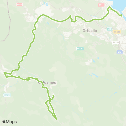Bizkaibus Portugalete-Galdames map