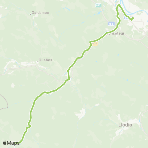 Bizkaibus Bilbao-Sodupe-Artziniega map