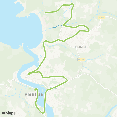 Bizkaibus Plentzia-Gorliz map