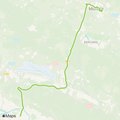 Bizkaibus Bilbao-Mungia (Autopista) map