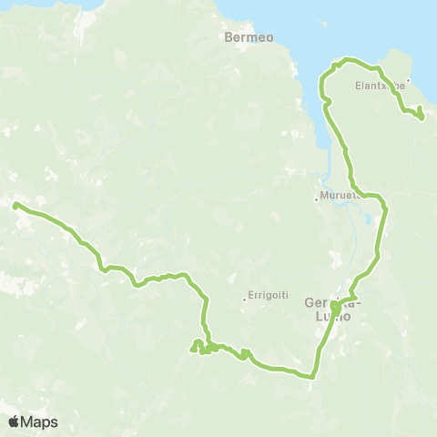 Bizkaibus Mungia-Gernika Lumo-Ibarrangelu map