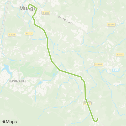 Bizkaibus Mungia - Gamiz Fika map