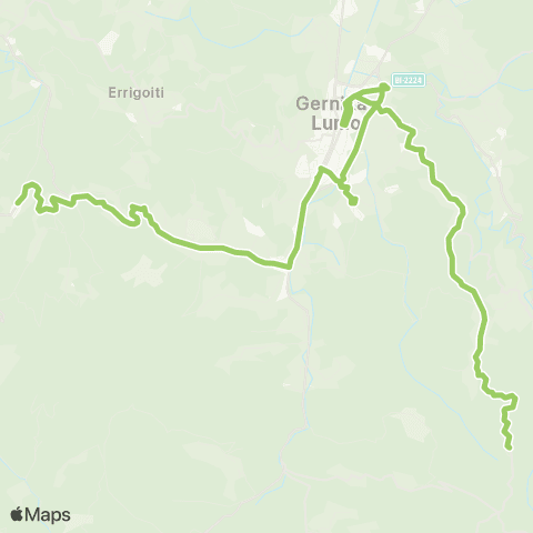 Bizkaibus Morga - Gernika Lumo - Mendata map