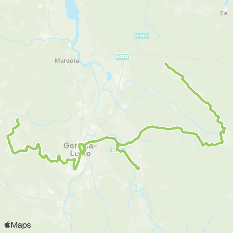 Bizkaibus Errigoiti - Gernika Lumo - Ereño map