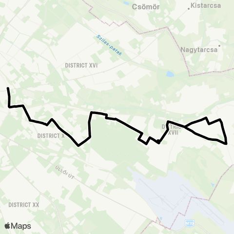 BKK Puskás Ferenc Stadion M / Rákoskeresztúr, Városközpont (Befelé) map