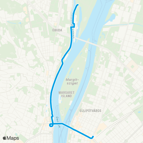 BKK Sziget (Óbudai-Sziget) / Nyugati Pályaudvar M map