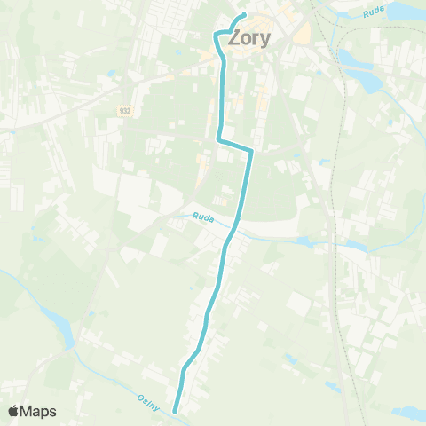 BKM Żory Żory Centrum Przesiadkowe - Główna Pętla map