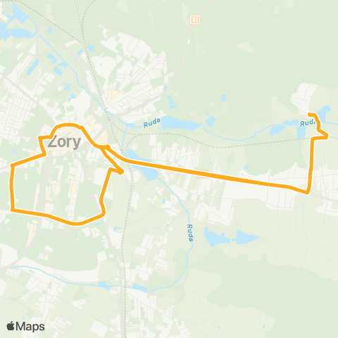 BKM Żory Żory Centrum Przesiadkowe - Francuska map