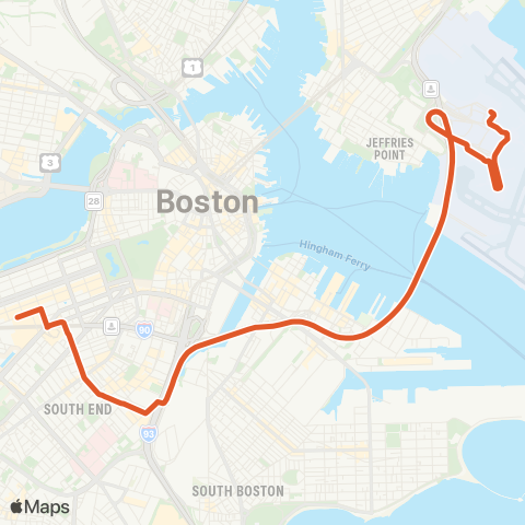 Logan Express Back Bay map