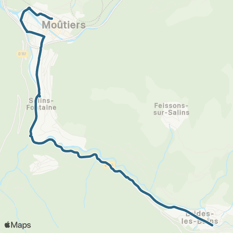 Navette thermale Brides-les-Bains Navette thermale Brides-les-Bains - Salins map