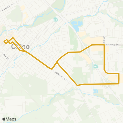 Butte Regional Transit Park / Fair / Forest map