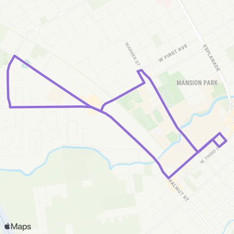 Butte Regional Transit Student Shuttle - Nord map