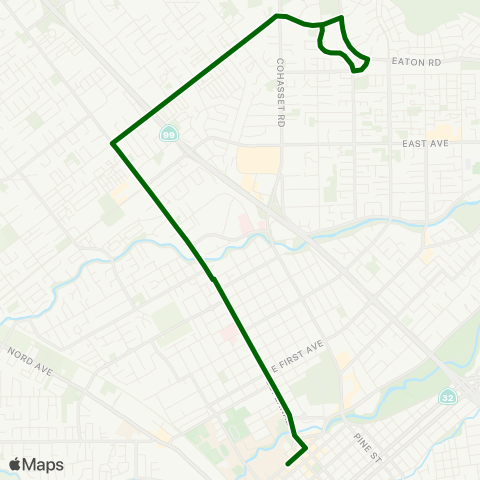 Butte Regional Transit Esplanade / Lassen map