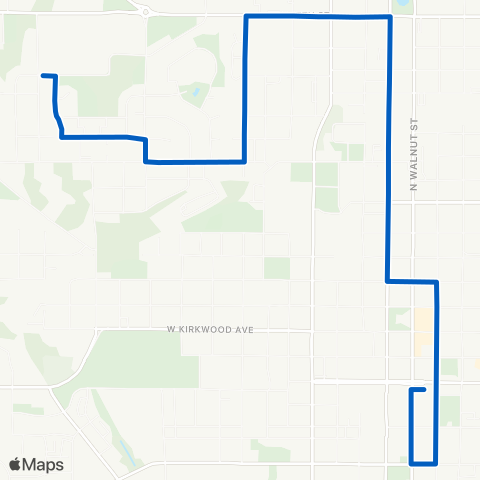 Bloomington Transit 2 South Rogers map