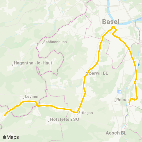 BLT - Baselland Transport Dornach, Bahnhof - Rodersdorf, Station map