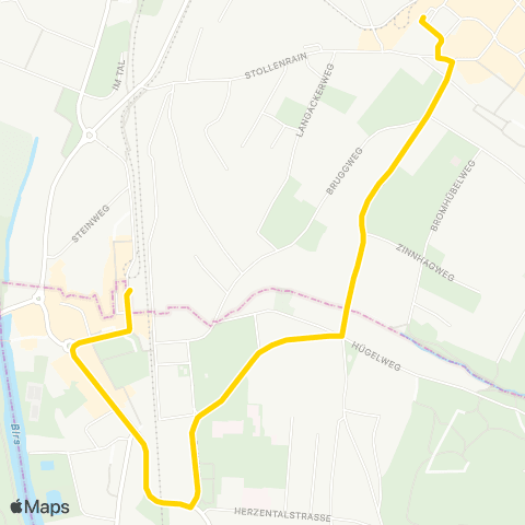 BLT - Baselland Transport Dornach, Bahnhof - Arlesheim, Dorf map