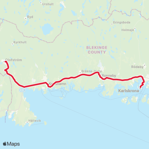 Blekingetrafiken  map