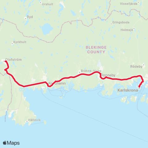 Blekingetrafiken  map