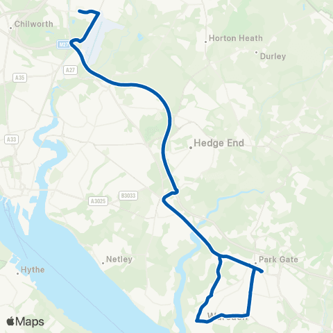 Bluestar School Routes Saxon Close - Barton Peveril College map