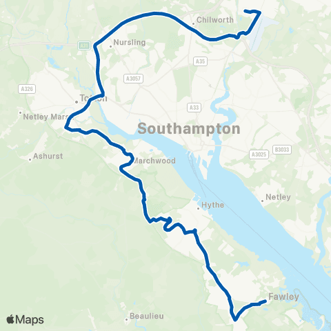 Bluestar School Routes The Square - Barton Peveril College map