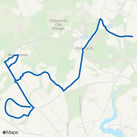 Bluestar School Routes Irving Road - Barton Peveril College map