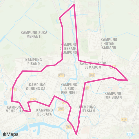 BAS.MY Alor Setar K100 Alor Setar Feeder (O) map