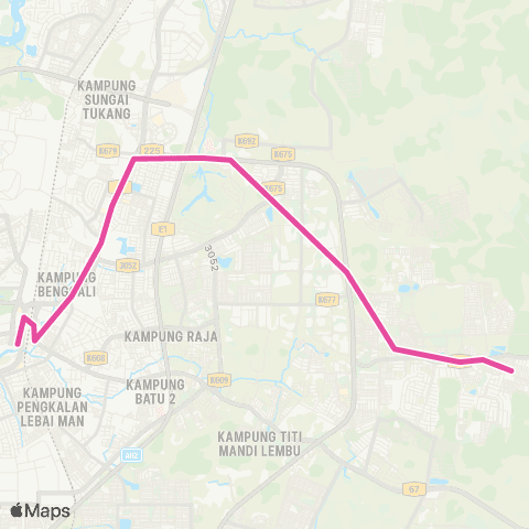 BAS.MY Alor Setar Sungai Petani - Taman Kelisa map