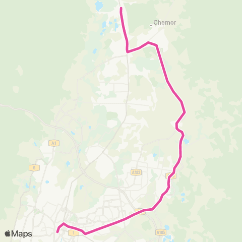 BAS.MY Ipoh Medan Kidd - Tanjung Rambutan - Chemor map