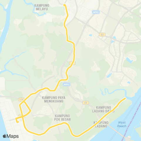 BAS.MY Johor Bahru Terminal Gelang Patah - Pendas map