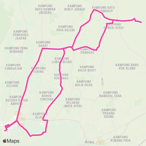 BAS.MY Kangar Kangar - Kilang Gula map