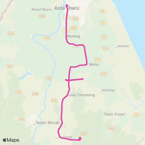 BAS.MY Kota Bharu Kota Bharu - Uitm Machang map