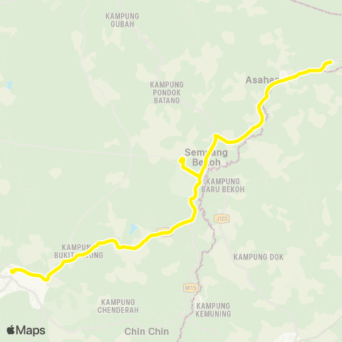 BAS.MY Melaka Jasin - Taman Seri Asahan map