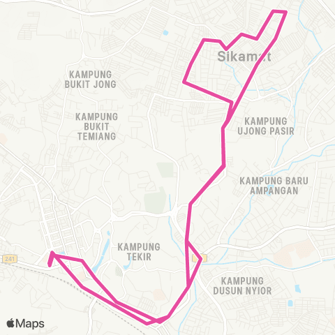 BAS.MY Seremban Terminal1 - Desa Rhu Loop map