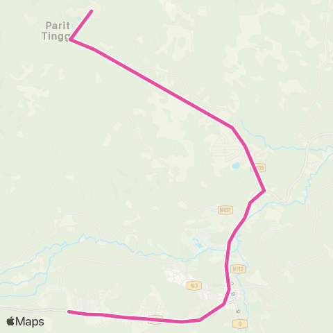 BAS.MY Seremban Kuala Pilah - Beting Uitm map