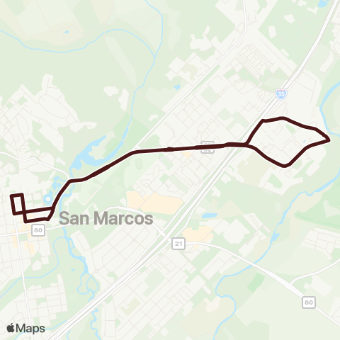 Bobcat Shuttle Aquarena Springs map