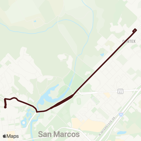 Bobcat Shuttle Post Road map