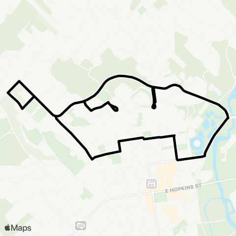 Bobcat Shuttle Night Campus map