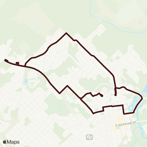 Bobcat Shuttle San Marcos West map