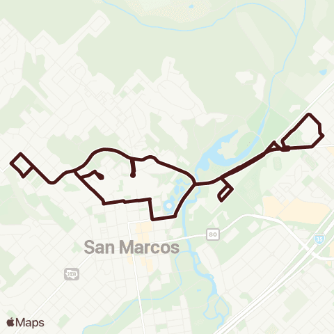 Bobcat Shuttle San Marcos Connector map
