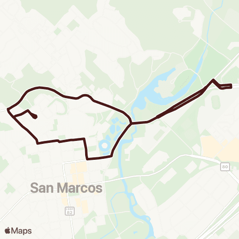Bobcat Shuttle Football map