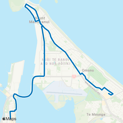 BayBus (Bay of Plenty) Bayfair - Mt Maunganui - Tauranga City map