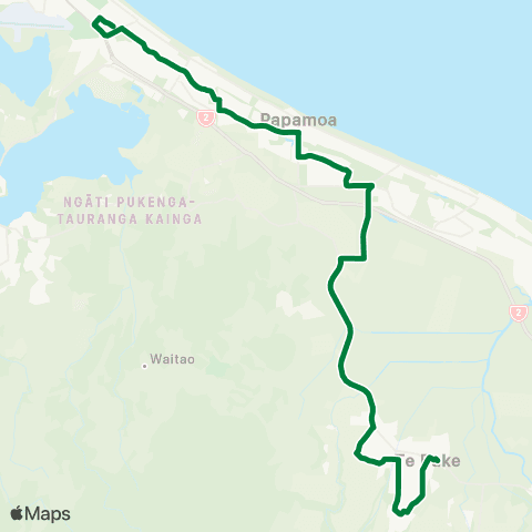 BayBus (Bay of Plenty) Te Puke - Bayfair map