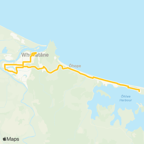 BayBus (Bay of Plenty) Whakatane - Ohope map